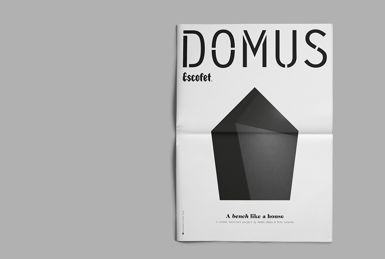 Domus Magazine, a bench like a house